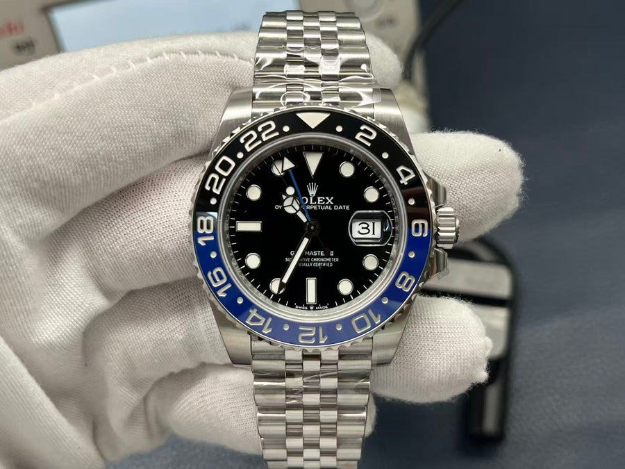 롤렉스 GMT 마스터 II 블랙 블루 워치 25 정면